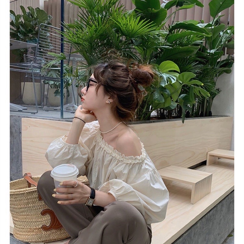 Áo trễ vai tay bồng siêu hot