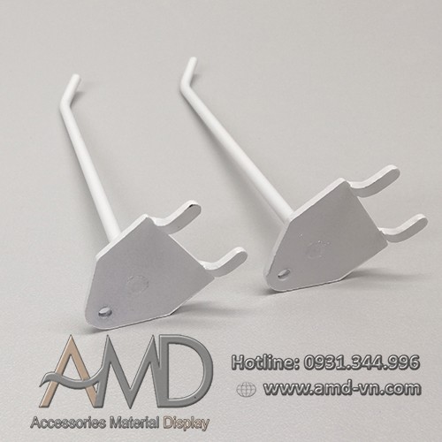1 set 10 móc treo phụ kiện cài tôn thép đục lỗ tròn 10li, bạn nhớ đo lỗ khi chọn móc treo có quy cách như hình