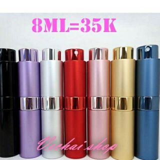 Lọ chiết nước hoa 8ml vặn nắp nhôm 2 lớp sang trọng