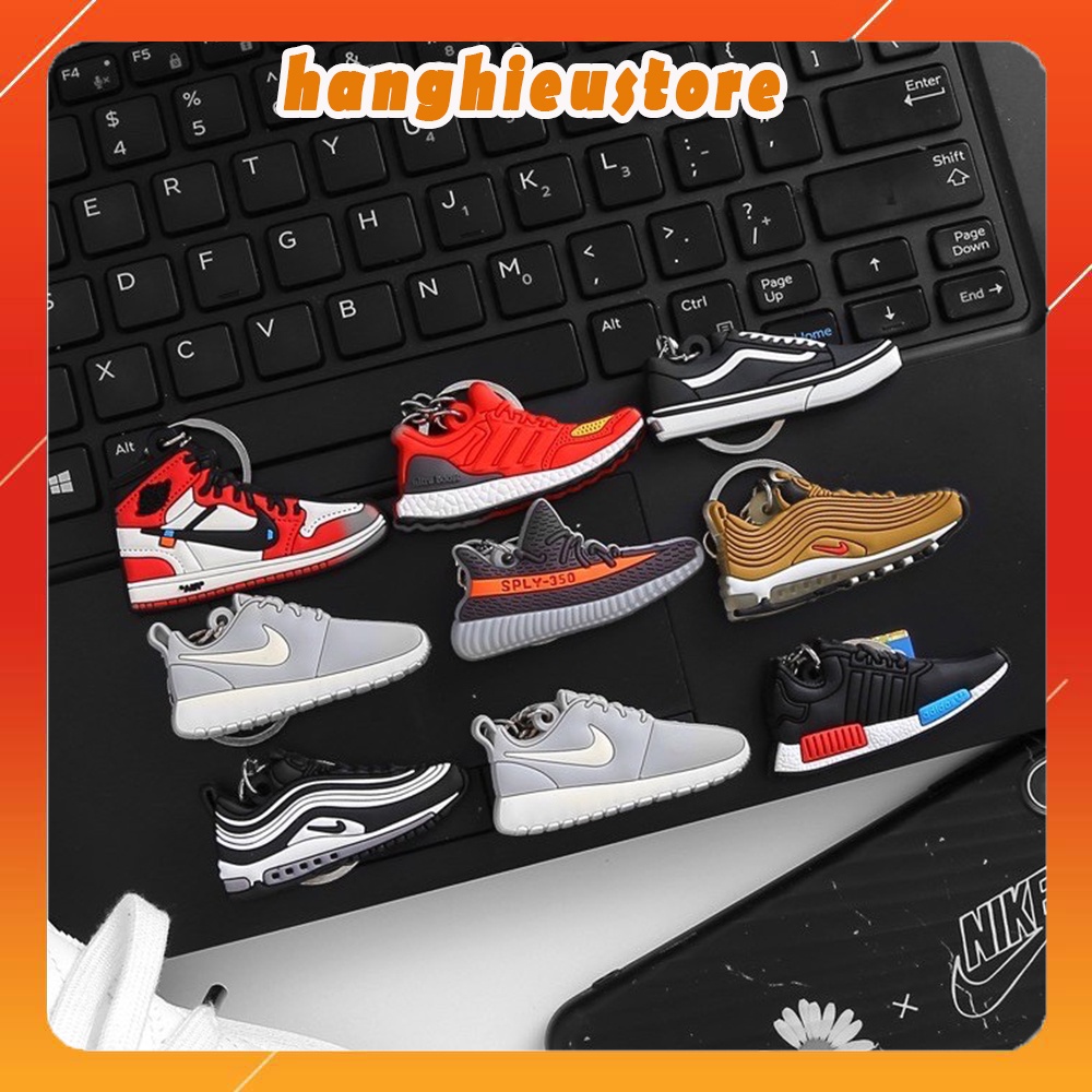 Móc khóa giày Sneaker, Móc chìa khóa mô hình giày chất liệu Silicon cao cấp, Mẫu mã đa dạng
