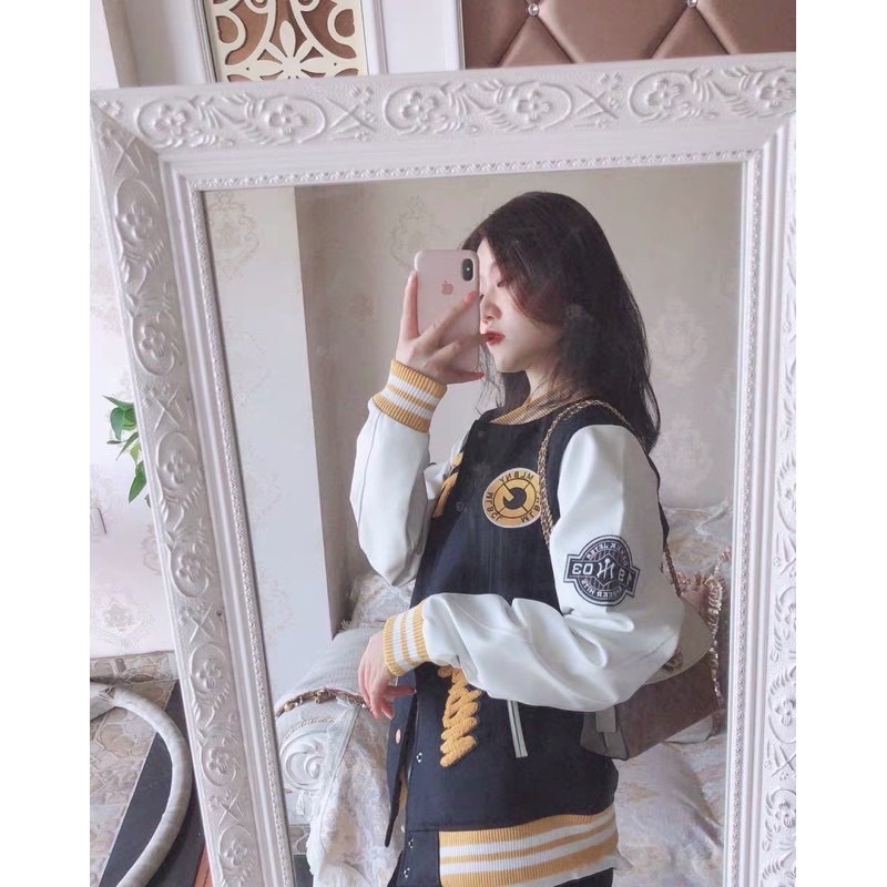 ÁO KHOÁC GIÓ BÓNG CHÀY MLBNY - ÁO BOMBER THỂ THAO - VARSITT JACKET