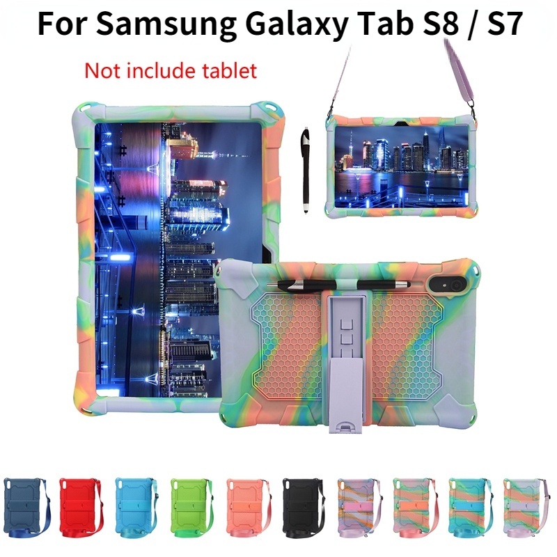 Ốp Máy Tính Bảng Bằng Silicon Có Bút Cảm Ứng Cho Samsung Galaxy Tab S8 S7 11 Inch 2022 X700 X706 T870/T875