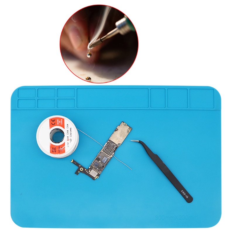 Tấm Silicone Chịu Nhiệt Hỗ Trợ Hàn Điện 932°Mỏ Hàn f Chuyên Dụng Chất Lượng Cao