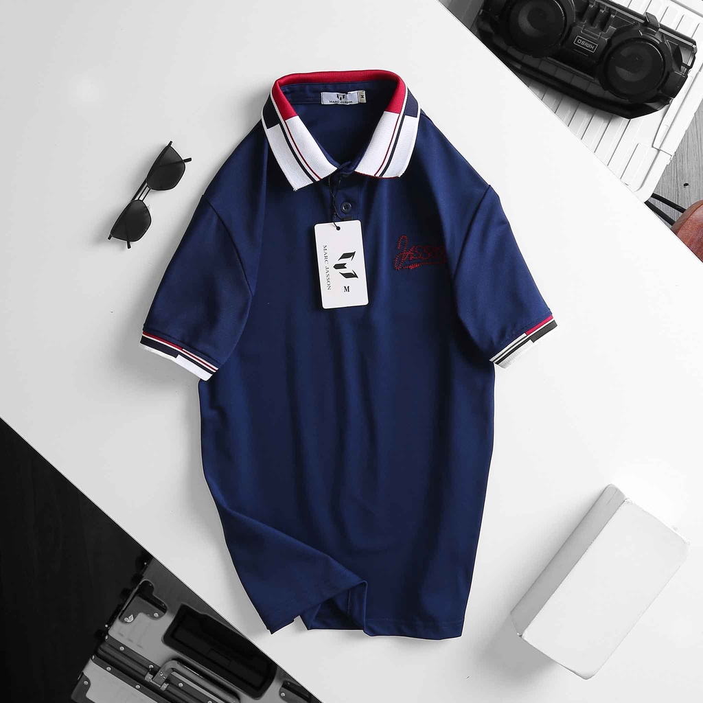 Áo polo cổ bẻ phối tay - Áo jasson cổ bẻ - áo cổ bẻ vải cá xấu co giãn cho nam cao cấp đi tập thể dục, đi chơi | BigBuy360 - bigbuy360.vn