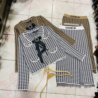 Set váy len (áo + chân váy) HÀNG QC LOẠI 1