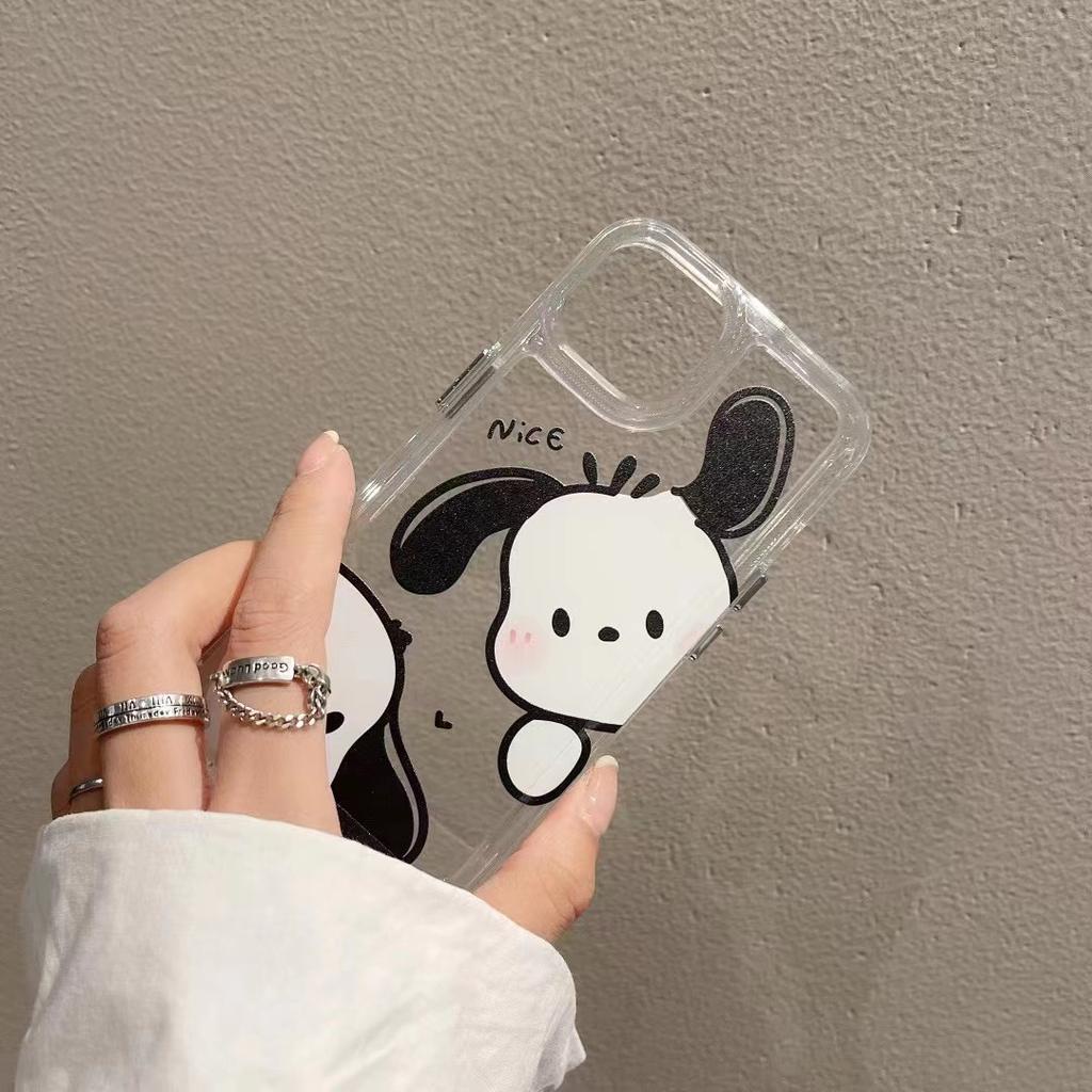 Ốp Điện Thoại Trong Suốt Họa Tiết Pochacco Cho iphone 14 Pro Max Plus 13 11 12 7Plus X XR XS Max 7 8 SE 2020