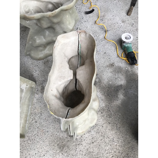 Khuôn đúc chân đôn giả gốc cao 48cm kèm chậu ovan 80 abs