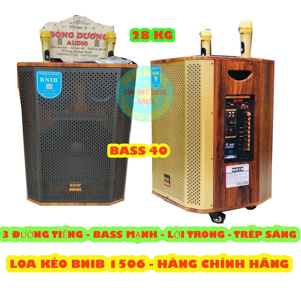 THÙNG LOA KÉO BASS 40 - 3 ĐƯỜNG TIẾNG BNIB 1506 - BASS MẠNH - LỜI TRONG - TREBLE SÁNG - HÀNG NHẬP CHÍNH HÃNG