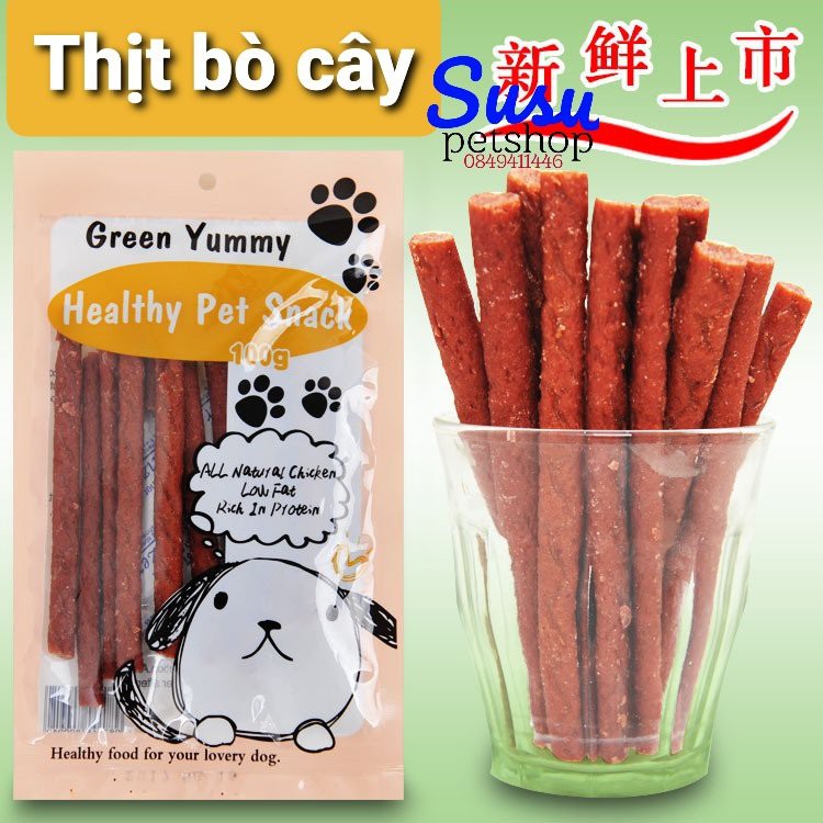 Bánh thưởng cho chó GREEN YUMMY 100gr (đủ hương vị)