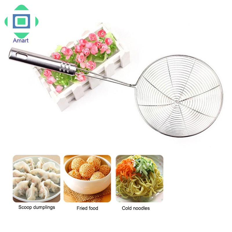 Vá lưới vớt đồ ăn ráo dầu/nước bằng thép không gỉ ( VÁ VÒNG NHỆN)