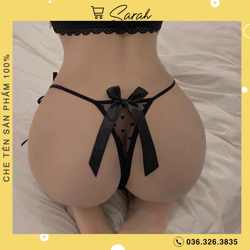 Quần Lót Nữ Lọt Khe Ren Phối Nơ Bản To Sexy 8065