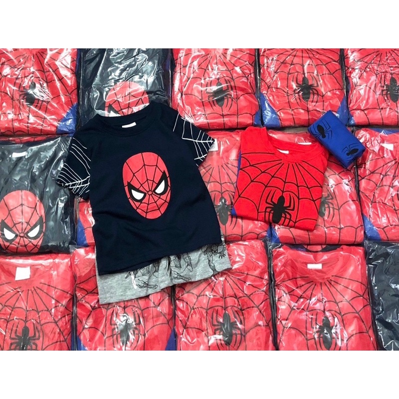 Set 2 bộ nhện chất cotton mềm mát cho bé trai