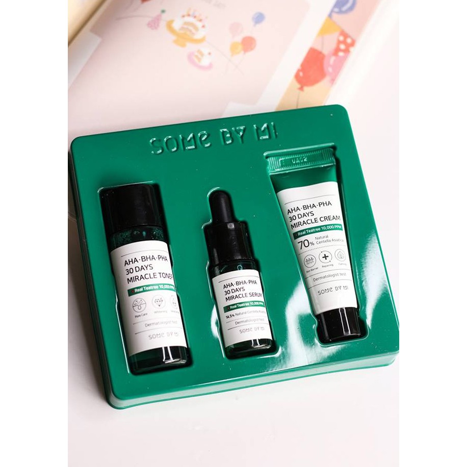 Bộ dưỡng da ngừa mụn Some By Mi 30 Days Miracle Travel Kit 4 món mini Auth Hàn Quốc | BigBuy360 - bigbuy360.vn