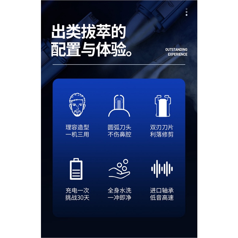 [Hàng mới về] Máy tỉa lông mũi bằng điện chất lượng cao cho nam
