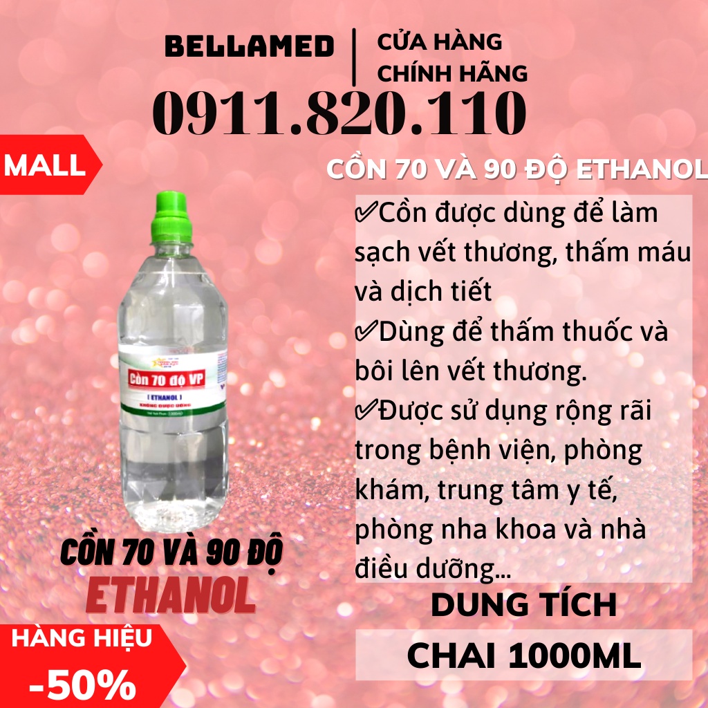 Cồn sát khuẩn 70 và 90 độ chai 1 lít