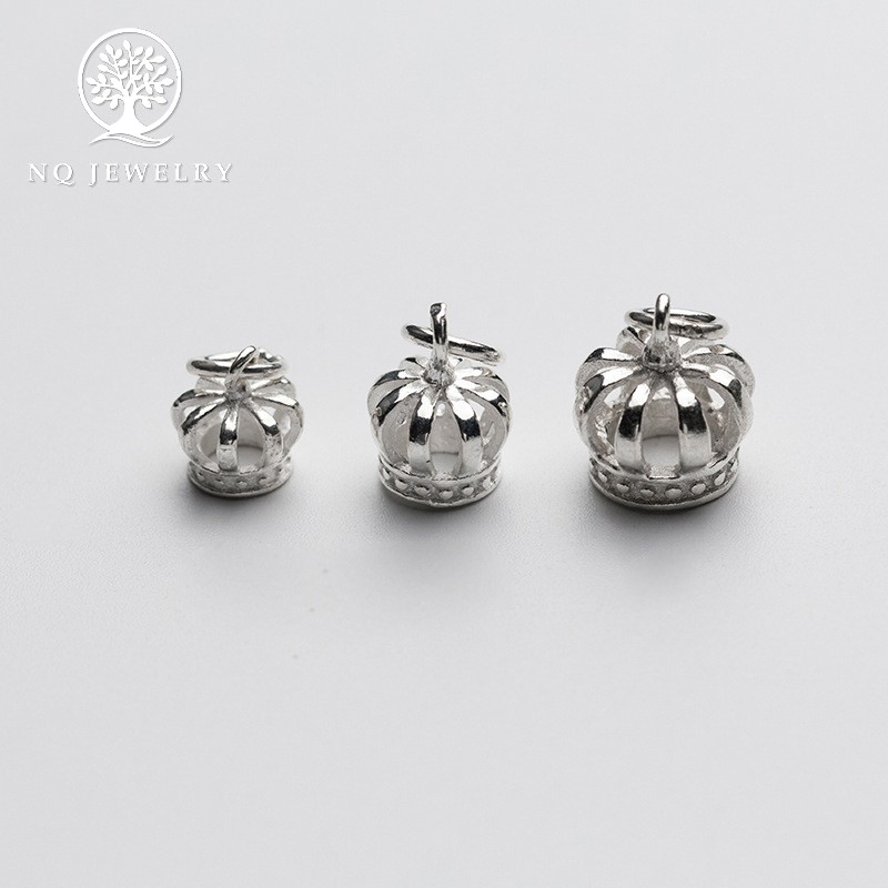 Charm bạc vương miệng mặt treo - NQ Jewelry