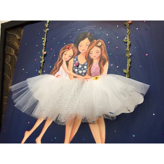 Tranh trang trí mẹ con gái