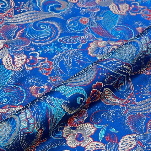Vải Lụa satin Thêu Hoa 100x75cm