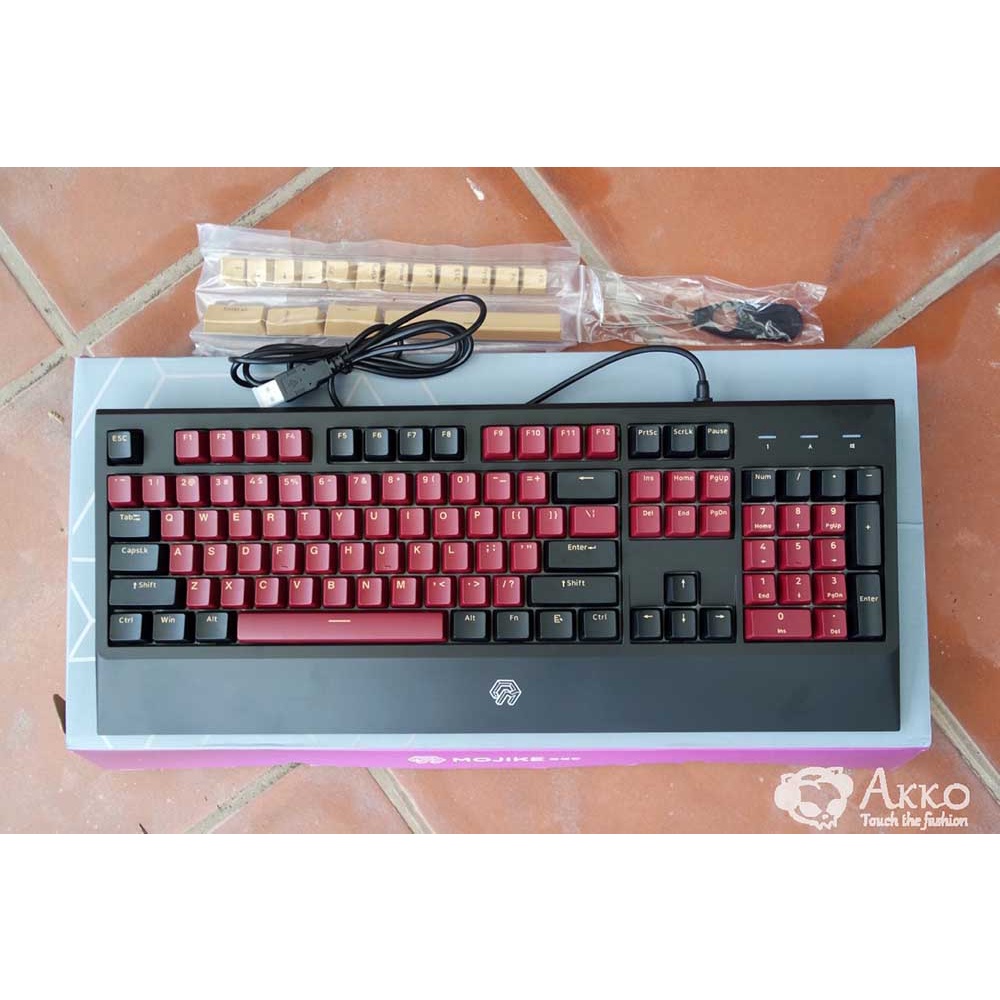Bàn phím cơ Mojike GK1 (Black Red/Black Pink)