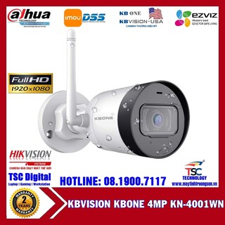 Mua Camera IP Wifi KBONE KN-4001WN KN-B41 4.0MP Full HD 1920x1080 KBONE KN-4001WN | Camera Ngoài Trời Chịu Mưa Nắng