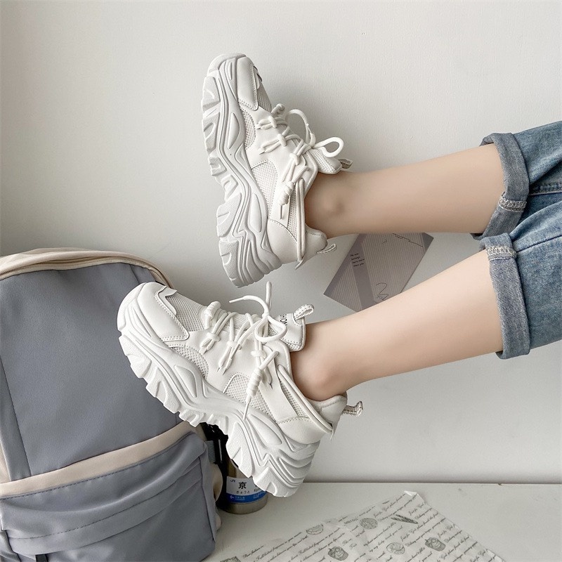 Giày MWC 0643 - Giày Thể Thao Nữ Đế Cao, Sneaker Đế Cao 4cm Kiểu Dáng Năng Động Cá Tính