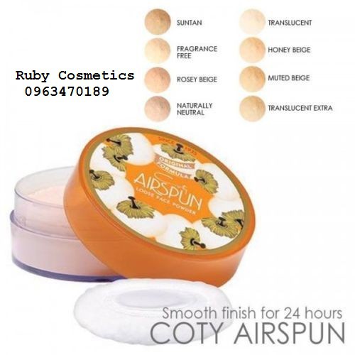 Phấn Phủ Dạng Bột Coty Airspun Loose Face Powder (dupe của phấn phủ không màu Laura Mercier)