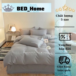 Bộ chăn ga gối cotton linen dream. Sét chăn ga gối cotton 4 món mềm mại sang trọng