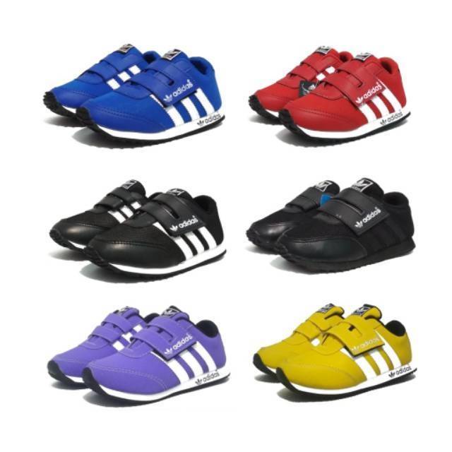 Giày thể thao Adidas Size 24 37 màu đỏ hồng xanh dương đen Q2G2 cho bé