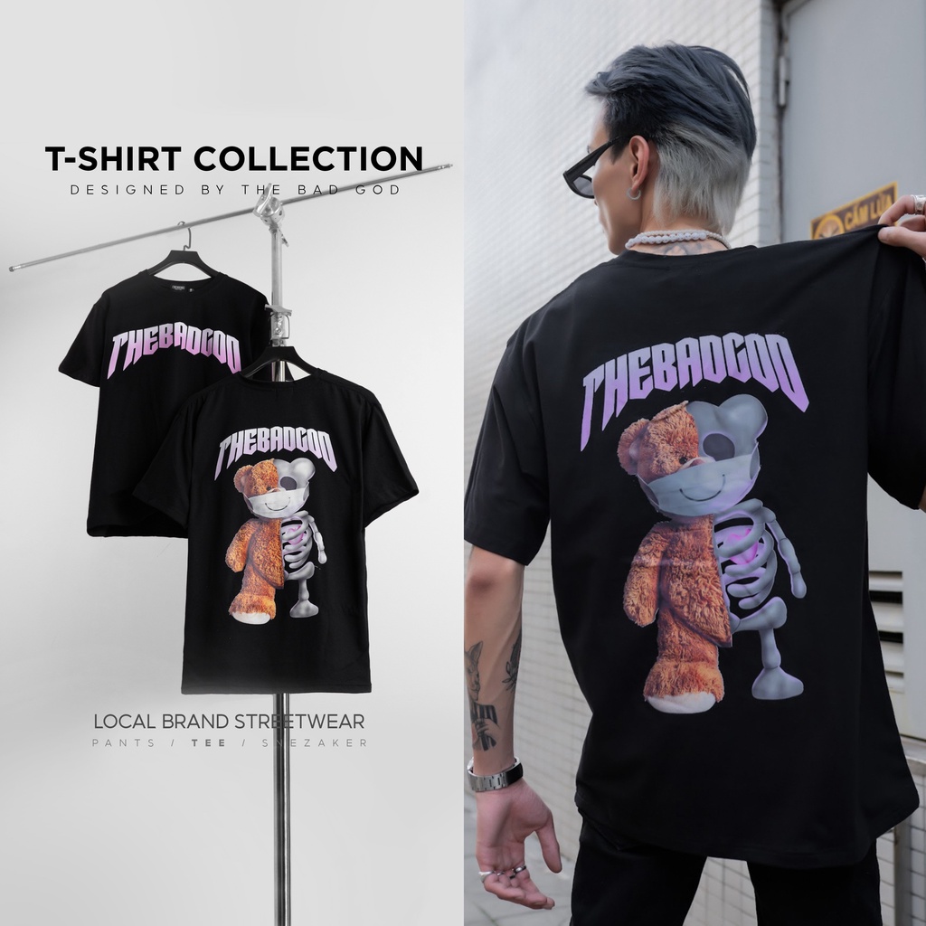 Áo thun boxy The Bad God Bony Bear tee