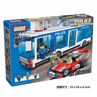 FREESHIP ĐƠN 99K_Lego cities gudi 9315 - xe buýt cảnh sát
