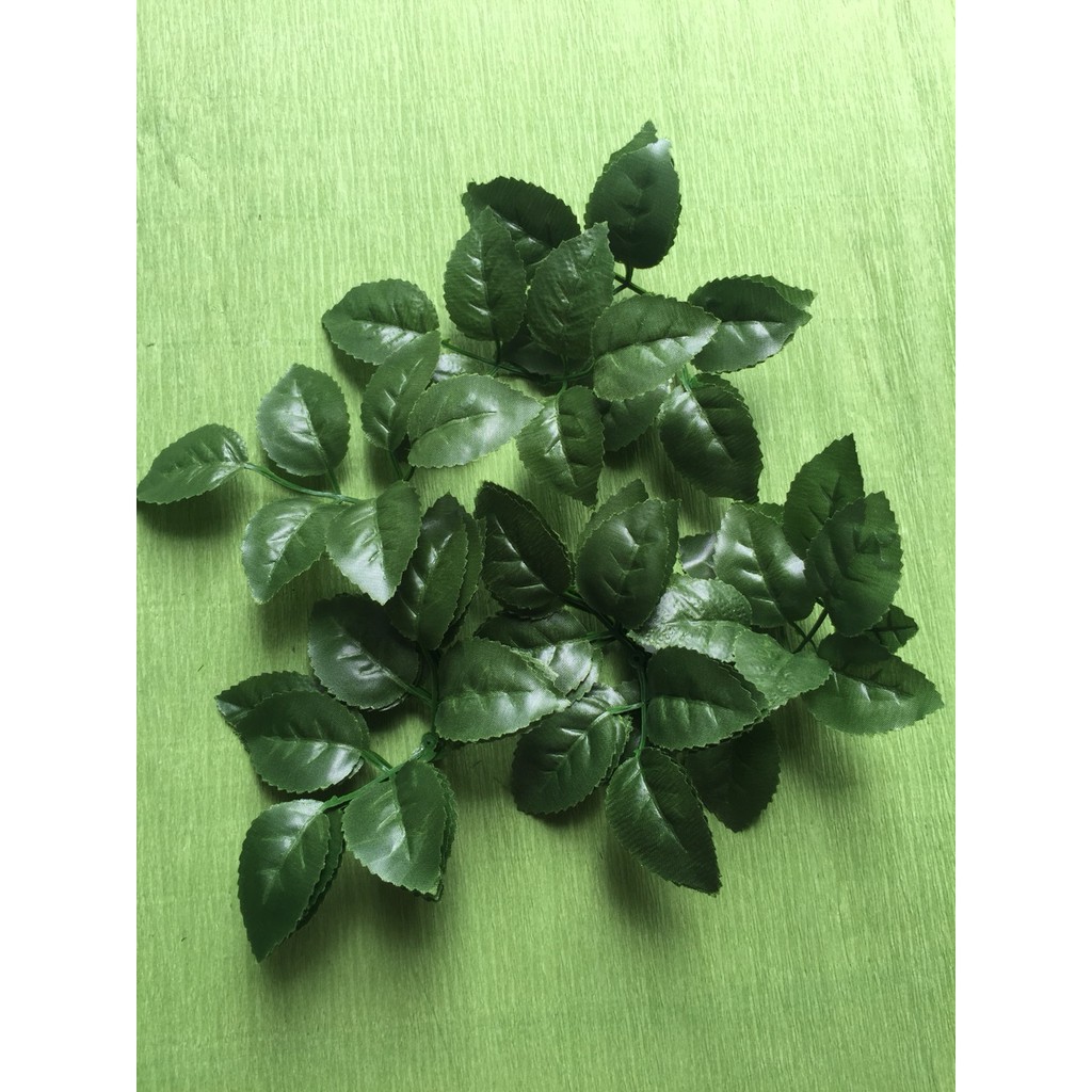 100 nhánh lá hoa hồng giả