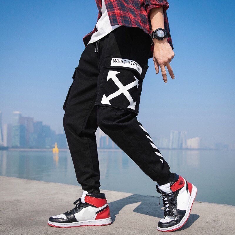 Quần thể thao nam nữ kaki FREESHIP kiểu quần jogger in chữ X dài trơn túi hộp bó ống Hàn Quốc mùa hè thu đẹp