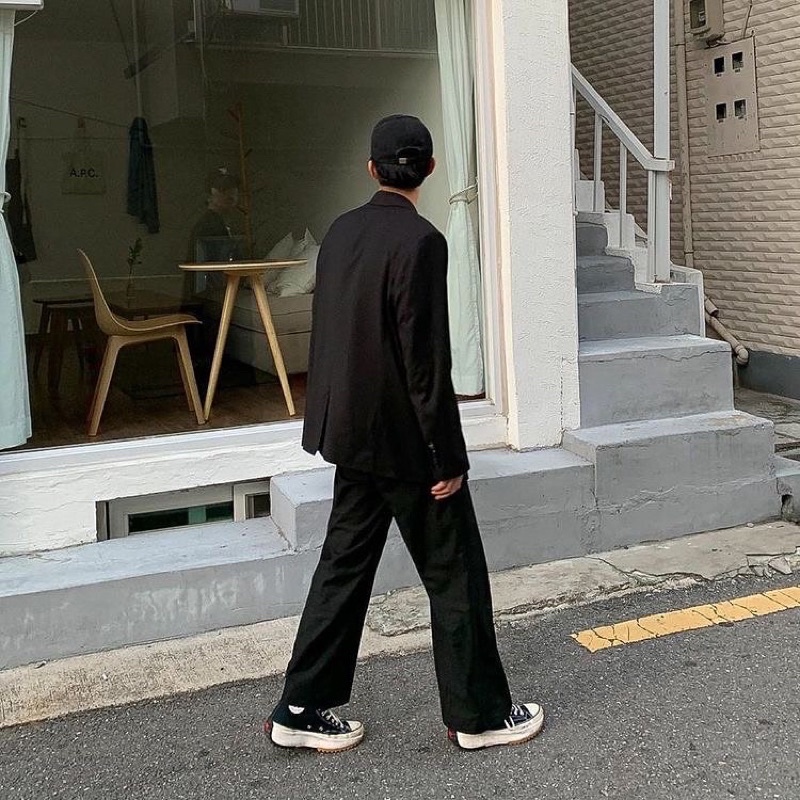 Áo Blazer nam nữ,thiết kế trơn form rộng 2 màu