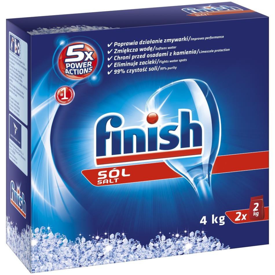 Muối làm mềm nước cho máy rửa bát Finish 4kg