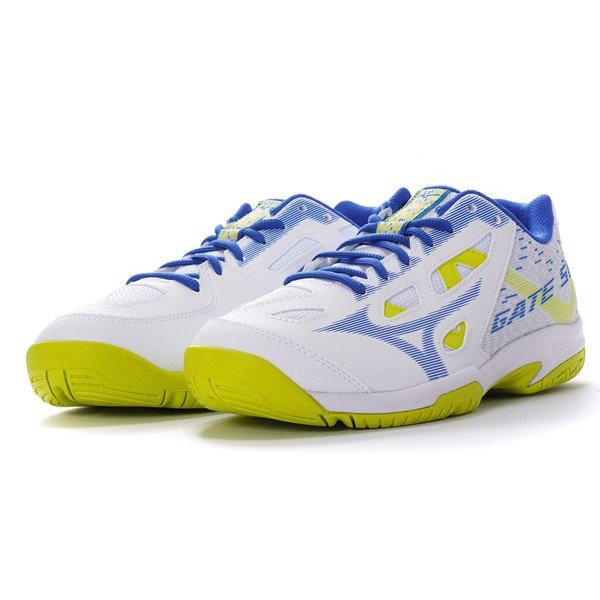 Giày Mizuno Gate Sky Plus Trắng Bạc - Giày Cầu Lông, Bóng Chuyền đế cao su bám sàn tốt, lót đệm rời, dày, hút ẩm tốt