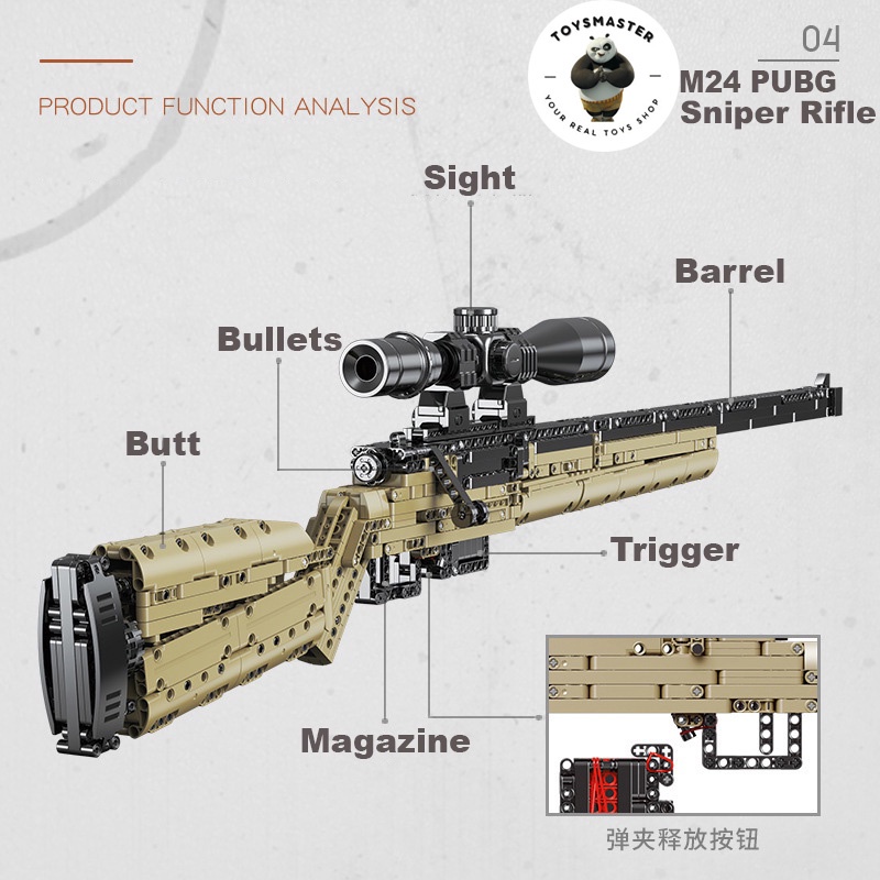 Đồ Chơi Lắp Ráp LEGO Mô Hình CSGO Sniper M24 PUBG XB24007 Với 1116 Mảnh Ghép, Bản Thiết Kế Tiêu Chuẩn