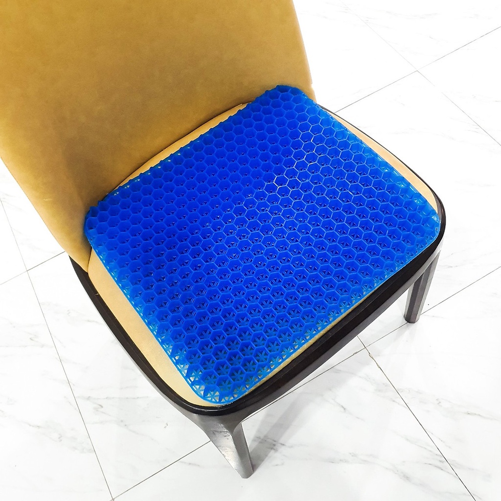 Đệm ngồi 3D nệm gel lưới silicon thoáng khí chống đau mỏi lưng hàng nhập khẩu chính hãng.