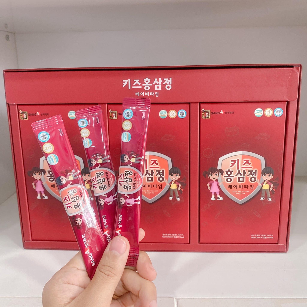Hồng Sâm Baby Sanga Hàn Quốc Nước Hồng Sâm Cho Bé Kids Red Ginsen BabyTime Hộp 30 Gói