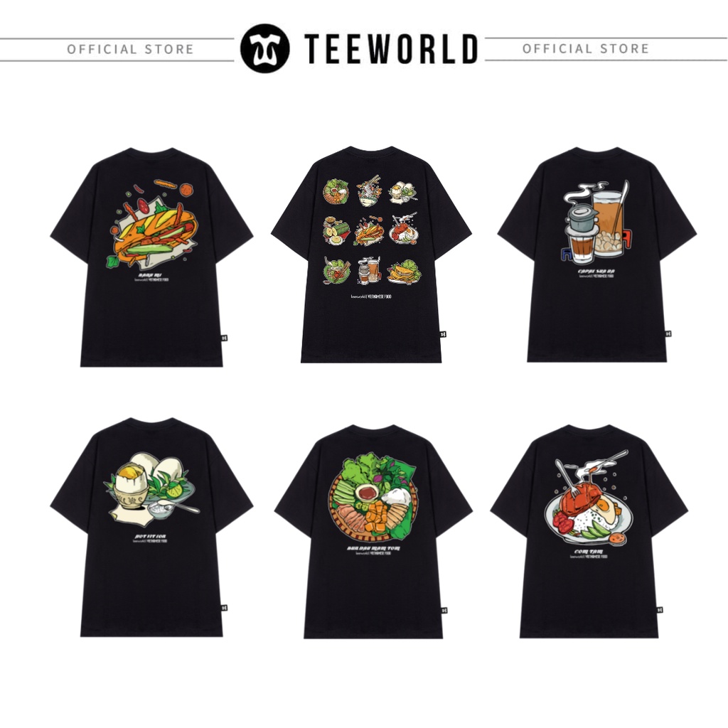 BST Áo thun món ăn Việt Nam - Áo Thun Local Brand Teeworld TW x Vietnamese Food Collection Unisex Nam Nữ