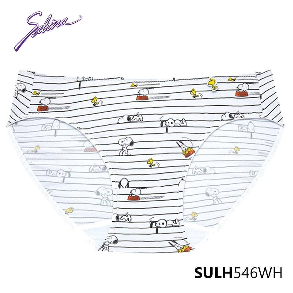 Combo Áo Lót Mút Vừa Không Gọng Và Quần Đồng Bộ Màu Trắng Phối Họa Tiết Snoopy Collection By Sabina SBLH546WH+SULH546WH | BigBuy360 - bigbuy360.vn