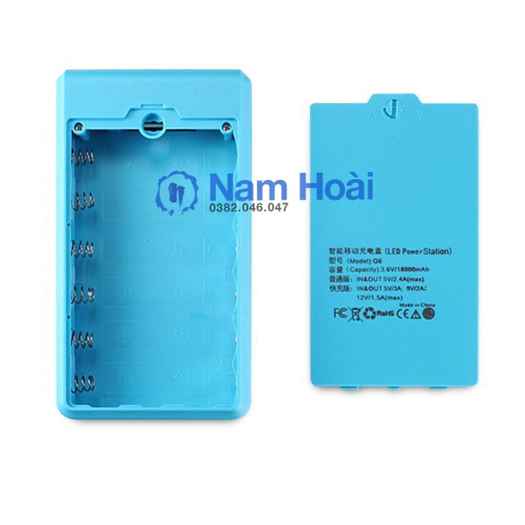 Mạch sạc dự phòng 5V2A + Box sạc 6 cell pin 18650