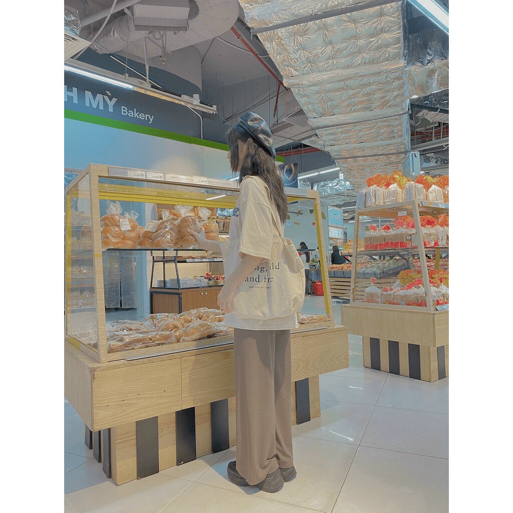 (HCM) Áo thun cổ trụ fom rộng siu xinh , thời trang xinh xỉu , phong cách hàn quốc KME FASHION