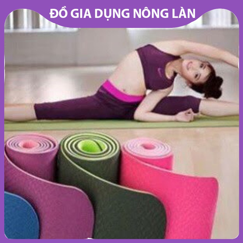 Thảm tập yoga, tập gym, tập thể dục tại nhà TPE Đài Loan cao cấp, chống trơn trượt, êm ái khi sử dụng thảm tập NL Shop