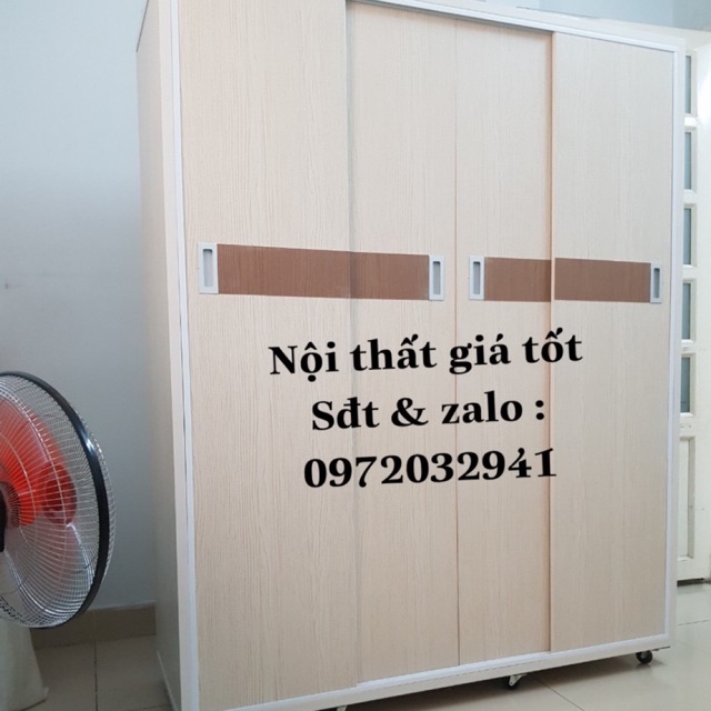 Tủ nhựa cửa lùa có viền chỉ Freeship hcm