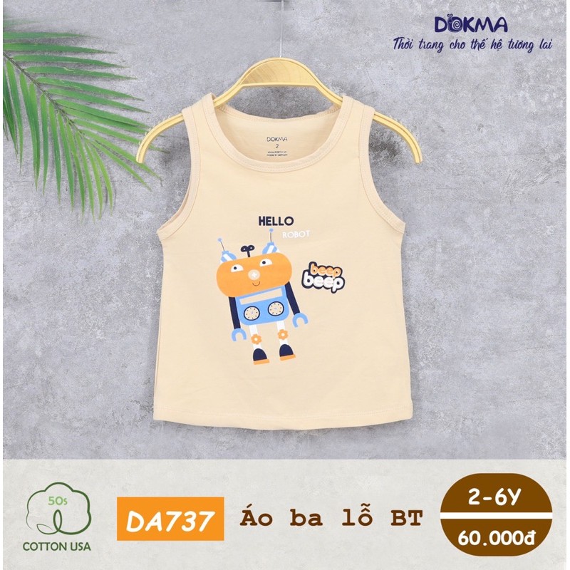 Áo ba lỗ bé trai Dokma(2-6Y)