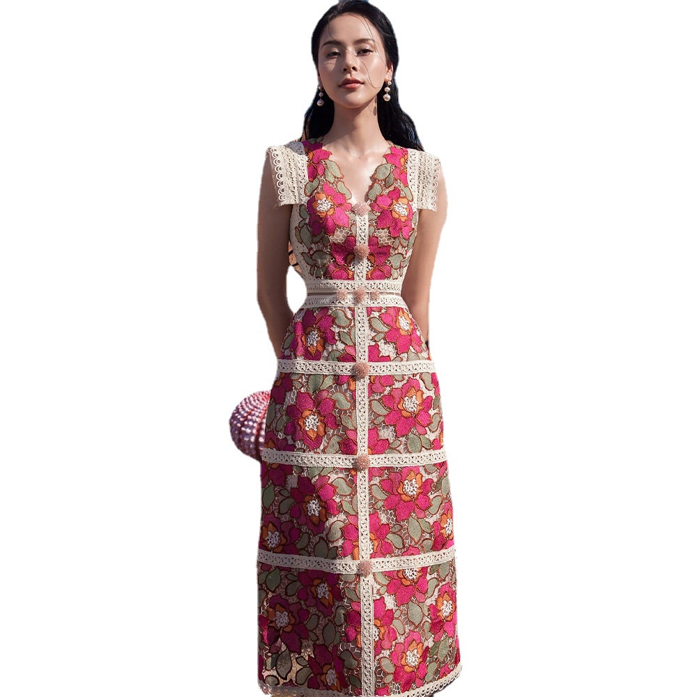 ZY·HT 🌷 Đầm Thêu Hoa Thời Trang Mùa Hè Phong Cách Pháp Mẫu Cho Nữ Y9856