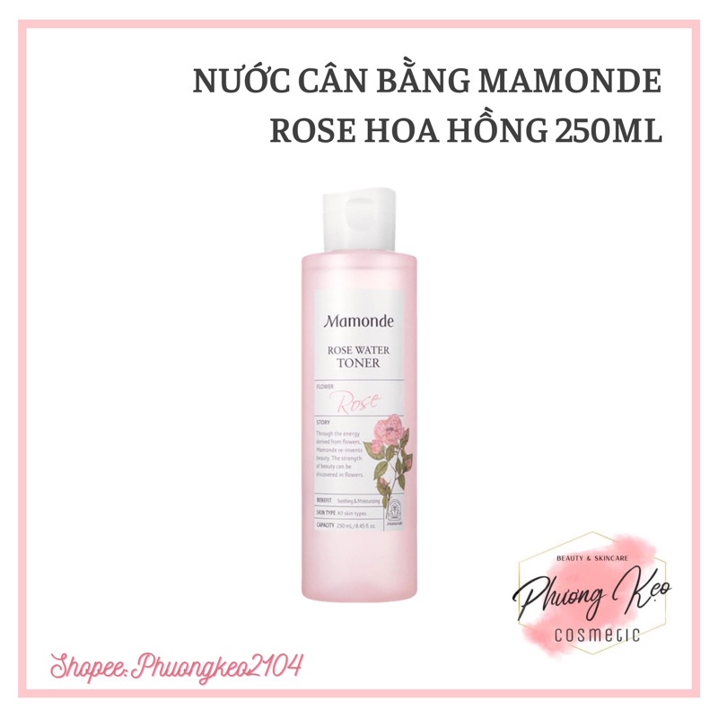 Nước Hoa Hồng Mamonde Rose Water Toner Chai 250ml