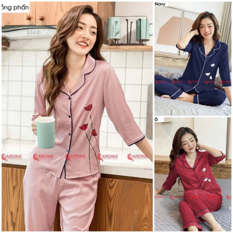 Bộ Pyjama In Hoa Siêu Xinh - Hàng thiết kế | BigBuy360 - bigbuy360.vn