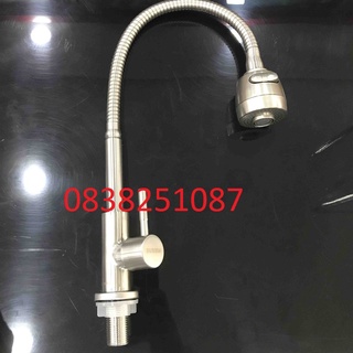 Vòi rửa chén lò xo lạnh inox 304