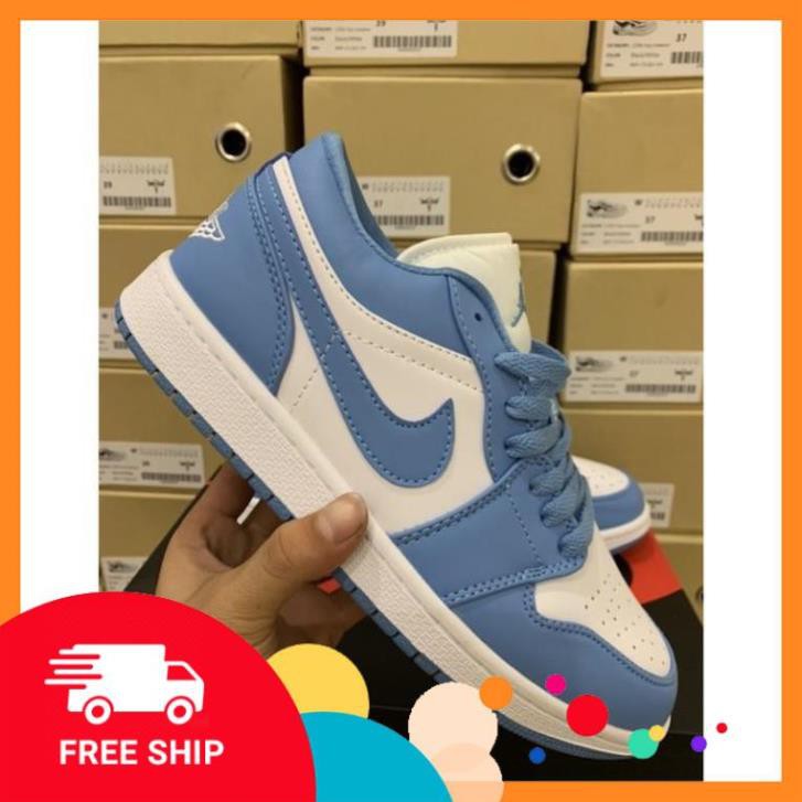 [FREESHIP-BẢO HÀNH 12 THÁNG] Giày Thể Thao AIR JORDAN 1 Low Cổ Thấp  Xanh Biển Cực Đẹp CỰC ĐẸP